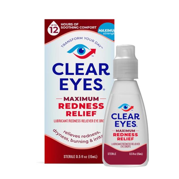 Clear Eyes Maximum Redness Relief Drops 0.5oz/Bt, 24 BT/CA