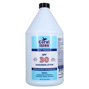 Coral Isles Sunscreen Lotion 128oz Water Resistant Pump Bottle Ea, 4 EA/CA