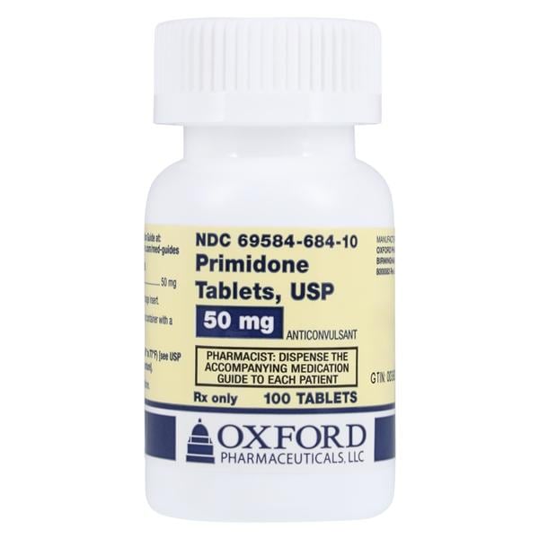 Primidone Tablets 50mg Bottle 100/Bottle Each