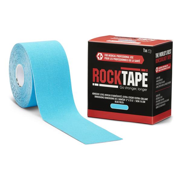RockTape Kinesiology Tape 97% Cotton/3% Nylon 2"x21.5' Blue Non-Sterile EA