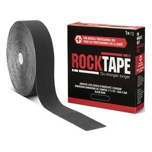 RockTape Kinesiology Tape 97% Cotton/3% Nylon 2"x115' Black Non-Sterile EA