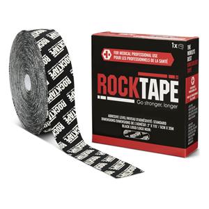 RockTape Kinesiology Tape 97% Cotton/3% Nylon 2"x115' Black with Logo NS EA