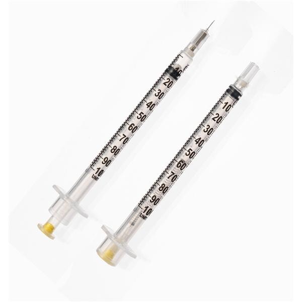 Syringe/Needle Combo 30gx3/16" 1.0mL Safety Device Low Dead Space 800/Ca