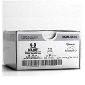 Maxon Suture 6-0 18" Polyglyconate Copolymer Monofilament P-13 Clear 36/Ca