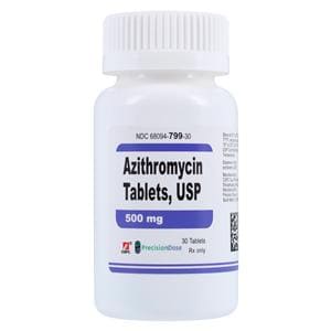 Azithromycin Tablets 500mg Bottle 30/Bottle Each