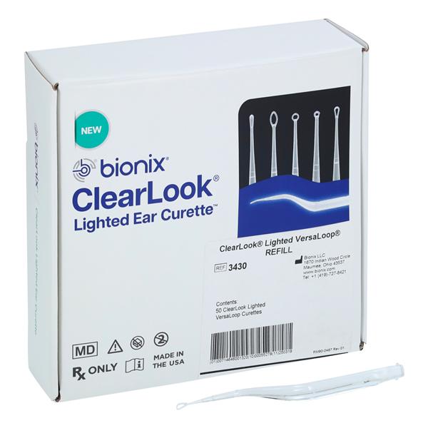ClearLook Ear Curette Refill Pack 3mm Oval Non-Sterile Disposable 50/Bx