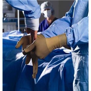 GAMMEX PI Hybrid Micro Polyisoprene / Neoprene Surgical Gloves 7.5 Brown 50Pr/Bx, 4 BX/CA