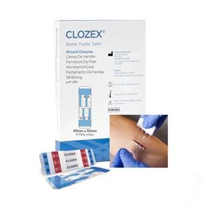 Clozex Wound Closure Device PU/Poly/Med Grd Acrlc 1-1/2x2" Clr 10/Bx