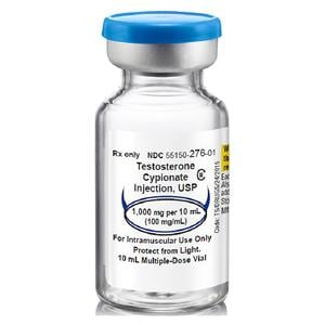 Testosterone Cypionate Injection 100mg/mL MDV 10mL Each