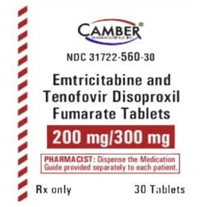 Emtricitabine Tablets 200mg/300mg Bottle 30/Bottle Each