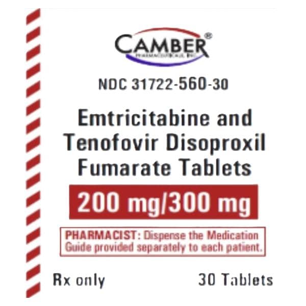 Emtricitabine Tablets 200mg/300mg Bottle 30/Bottle Each