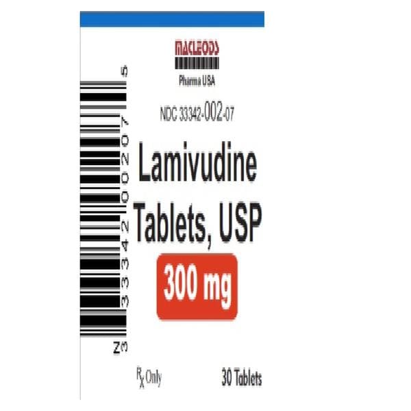 Lamivudine Tablets 300mg Bottle 30/Bt Each