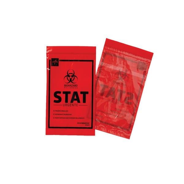 Specimen Collection Bag Red Zip Closure 1000/Ca
