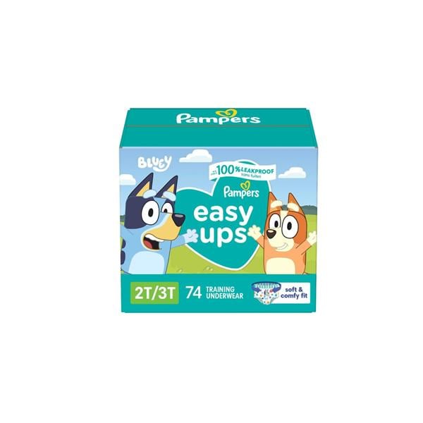 Pampers Easy Ups Training Underwear Moderate Boy Bluey 2T-3T 74/Pk