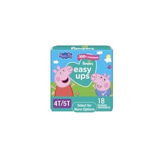 Pampers Easy Ups Training Underwear Moderate Girl Peppa Pig 4T-5T 18x4/Ca
