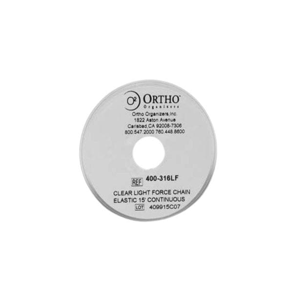 Ortho Organizers Chain Elastic Long 15 Feet LF Gray Ea