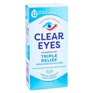Clear Eyes Triple Action Redness Relief Eye Drops 0.5oz/Bt