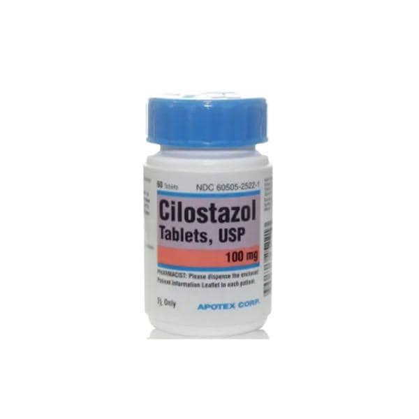 Cilostazol Tablets 100mg Bottle 60/Bottle Each