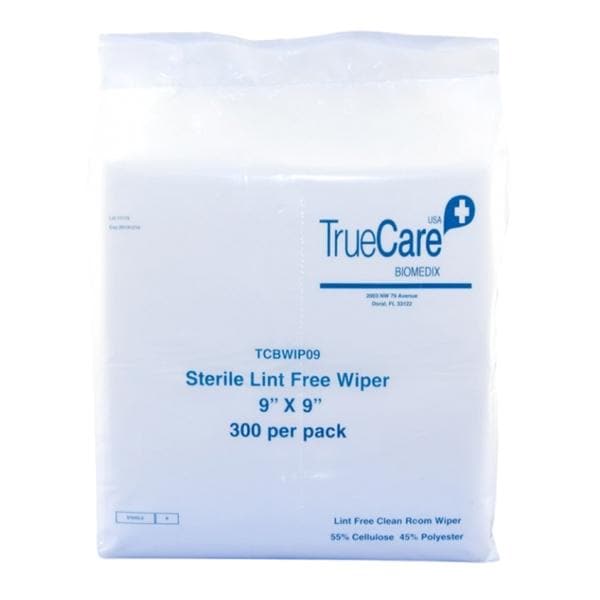 TruCare Cleanroom Wipe Cellulose / Polyester Fiber 9 in x 9 in White 3600/Ca