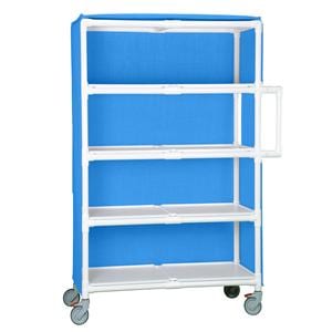 Deluxe Linen Supply Cart 24x55x77.5" (4) 5" Tente Caster/2 Locking