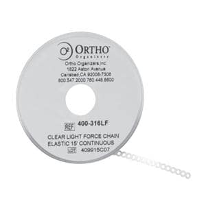 Ortho Organizers Chain Elastic Continuous 15 Feet LF Gray Ea