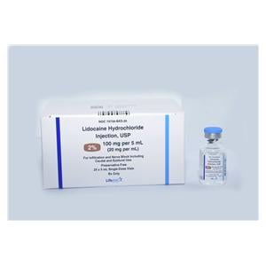Lidocaine HCl Injection 2% SDV 5mL 25/Package