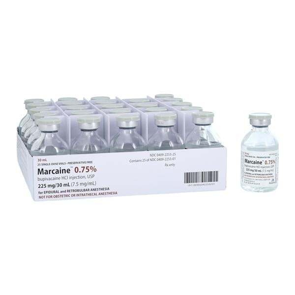Marcaine Injection 0.75% Preservative Free SDV 30mL 25/Package