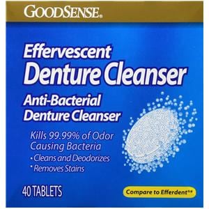 GoodSense Effervescent Denture Cleanser Tablets 40/Bx, 12 BX/CA