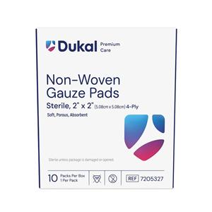 Non-Woven Gauze Pad 2x2" 4 Ply Sterile Square Not Made With Natural Rubber Latex