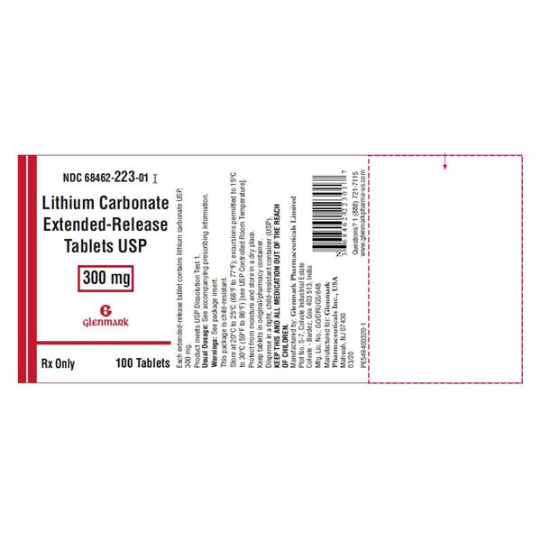 Lithium Carbonate Extended-Release Tablets 300mg Bottle 100/Bt Each