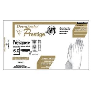 DermAssist Prestige DHD Latex Surgical Gloves 7.5 Natural 200Pr/Ca