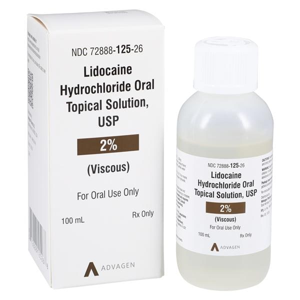 Lidocaine HCl Viscous Oral Solution 2% Bottle 100mL/BT Each