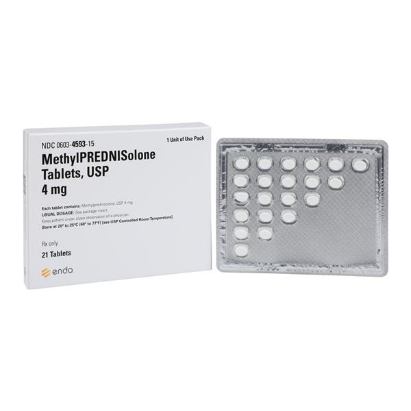 Methylprednisolone Tablets 4mg Blister Pack Unit Dose 21/Package