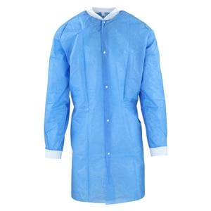 DYLS Lab Coat Nonwoven SMS 7X Large Blue 50/Ca
