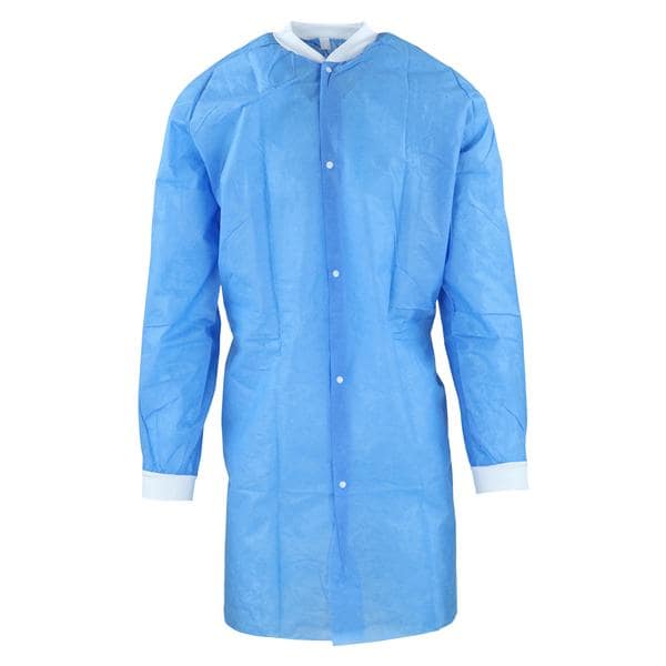 DYLS Lab Coat Nonwoven SMS 7X Large Blue 50/Ca