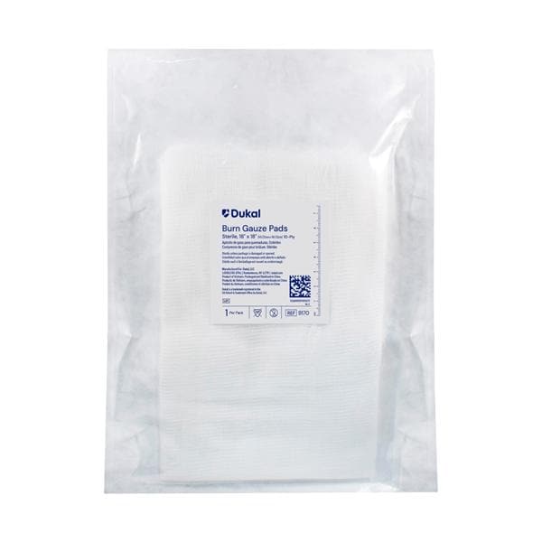 Woven Cotton Burn Gauze 18x18" 10 Ply Sterile Square White Spr Abs 100/CA