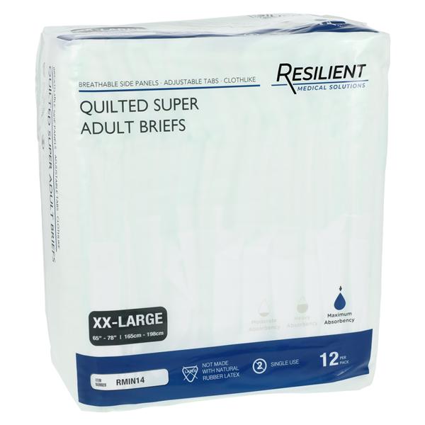 Quilted Brief Unisex 65-78" Super Absorbent 48/Ca