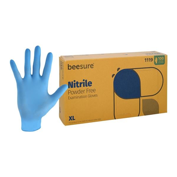 Nitrile Exam Gloves X-Large Light Blue Non-Sterile 100/Bx, 10 BX/CA