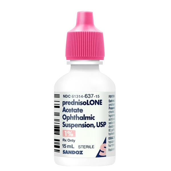 Prednisolone Acetate Ophthalmic Suspension 1% Bottle 15mL Each