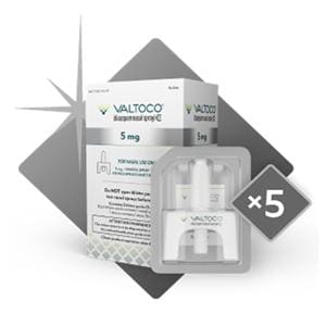 Valtoco Nasal Spray 5mg Intranasal Device 5/Package