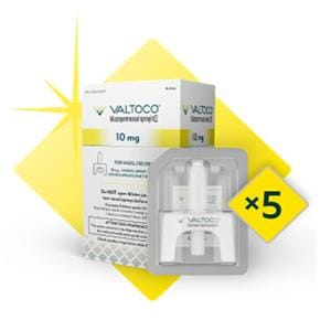 Valtoco Nasal Spray 10mg Intranasal Device 5/Package