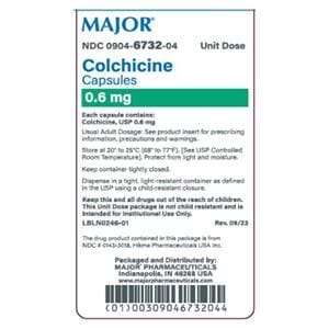 Colchicine Capsules 0.6mg Blister Pack Unit Dose Each