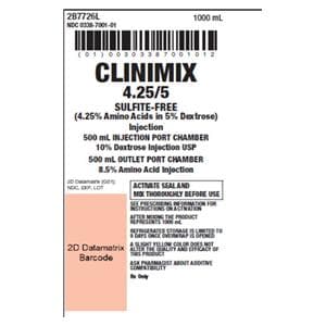 Clinimix Injection 4.25/5 No Sulfite Bag 1000mL 6/Package