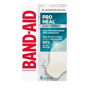 Band-Aid Pro Heal Adhesive Bandage Hydrocolloid One Size Natural Sterile 6/Bx, 24 BX/CA