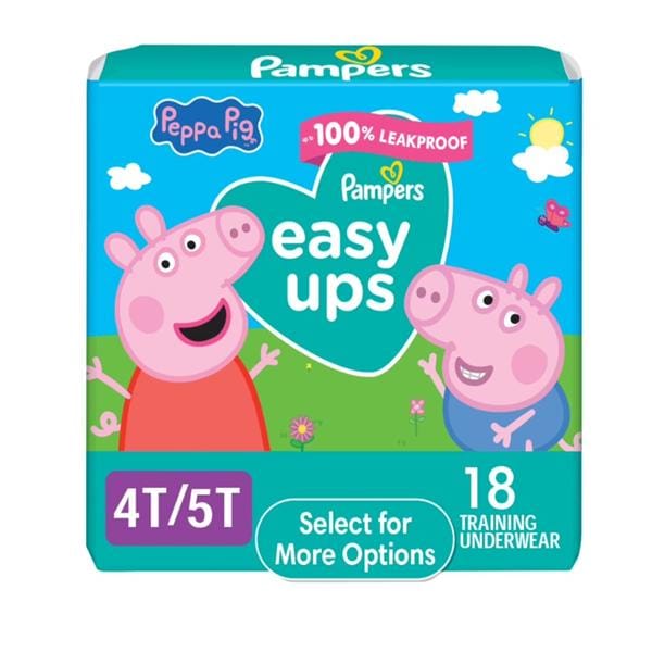 Pampers Easy Ups Training Underwear Girl 4T-5T 18x4/Ca