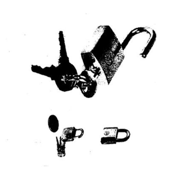 Security Lock 3/4" Brs f/ Plst-Prdct Hrzntl Entr/Bg Mth Shrp Cntnr 4/8/14q 10/Ca