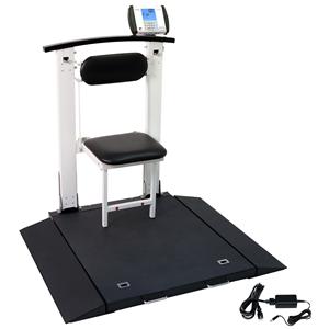 Wheelchair Scale 1000lb Capacity AC Adapter Digital Ea