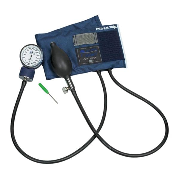 Caliber Aneroid Sphygmomanometer Navy Blue Latex Ea