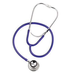 Mabis Classic Stethoscope Adult Blue Single Lumen Tubing Ea
