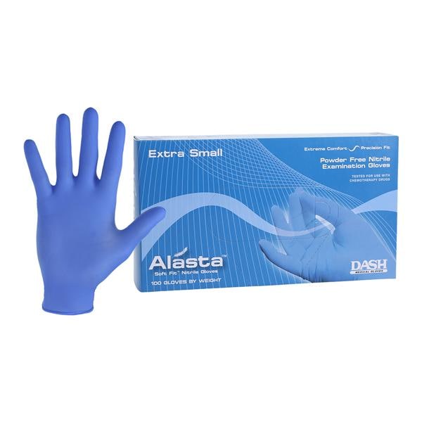 Alasta Soft Fit Nitrile Exam Gloves X-Small Blue Non-Sterile, 10 BX/CA